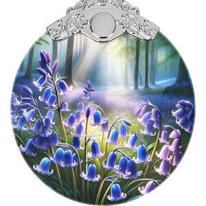 Bluebell Ornament-Stained Glass Hanging Decoration Holiday-Sun Catcher-Christmas